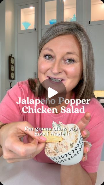 Samantha Mullino on Instagram: "Jalapeño Popper Chicken Salad Recipe 🌶️😋 #recipe #easyrecipes #recipes #recipeshare #summerrecipes" Jalapeños Chicken, Jalapeno Popper Chicken Salad, Farmhouse Recipes, Popper Chicken, Baby Dinner, Chicken Salad Recipe Easy, Jalapeno Popper Chicken, Lemon Pound Cake Recipe, Chicken Lunch