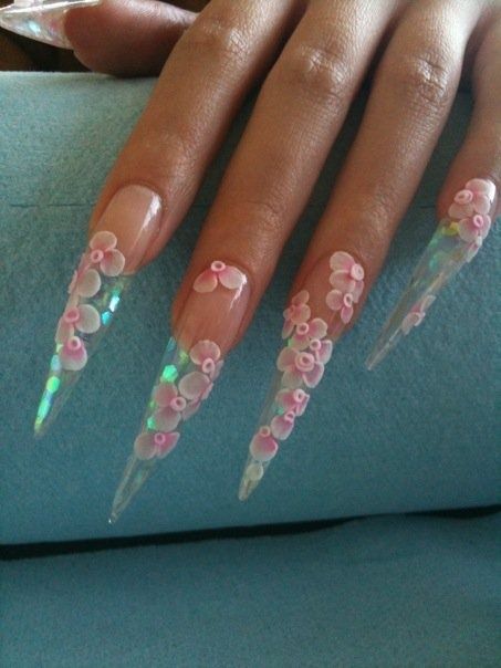 Super long stiletto nails with flowers :) Vacay Nails, Acrylic Nails Stiletto, Pink Nail Art Designs, Abstract Nails, Long Stiletto Nails, Stiletto Nail Art, Long Acrylic Nail Designs, Lovely Nails, Stiletto Nails Designs