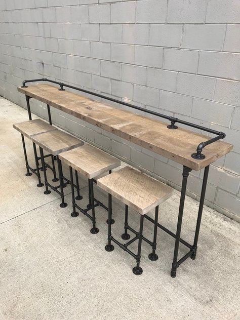 Bar Furniture For Sale, Sofa Bar, Wood Bar Table, Table 8, Pub Set, Pipe Furniture, Bar Tables, Wood Bar Stools, Industrial Pipe