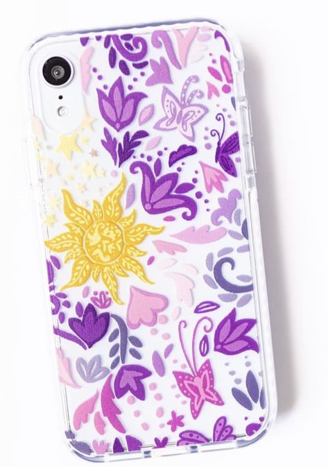 Artsy Phone Cases, Phone Case Diy Paint, Disney Canvas Art, Diy Phone Case Design, Disney Phone Cases, Disney Rapunzel, Disney Tangled, Art Phone Cases, Disney Films