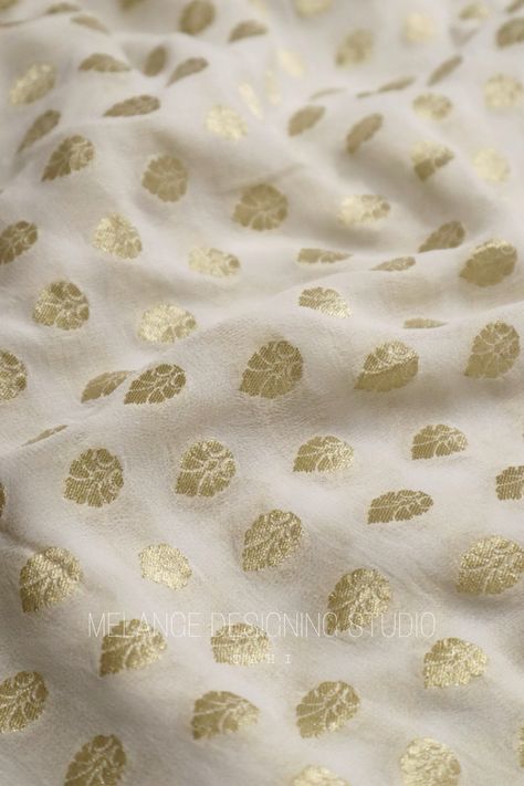 Georget base *Pure Banarasi Brocade fabric (Watergold Zari ) #banaras #zari Melange Designing Studio is a manufacturer and Trader of Dyeable fabrics in Wholesale and Retail. We've been doing business for the past four years and is based in Ernakulam, Kerala. Following are the services we provide 🔶 Dyeable Fabrics (Wholesale / Retail) 🔶 Fabric Dyeing 🔶 Unstitched Salwar Suits (Wholesale) 🔶 Crochet | Cotton | Lucknow Laces etc... 🔶 Dyeable Dupattas 🔶Lucknow , Banarasi Fabrics , Sarees , Saree Branding, Banarasi Print, Banarasi Brocade Fabric, Banarasi Fabric, Traditional Prints, Banarasi Brocade, Fabric Dyeing, Set Saree, Brocade Blouses