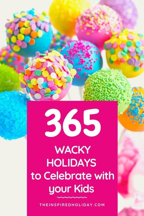 365 Wacky Holidays to celebrate with your family. Find all the wacky, silly and unique holidays you can celebrate with your family all year round. #wackyholidays #sillyholidays #funholidays #uniqueholidays #holidaysallyearround Unique Holidays, Bunny Pancakes, Silly Holidays, Mom Breakfast, Fun Holidays, Wacky Holidays, Holiday Cupcakes, Enjoy The Little Things, Dinner Themes