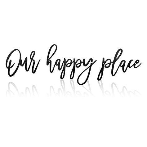 Our Happy Place Sign, Wall Sign Decor, Bnb Ideas, Happy Place Sign, Patio Wall Decor, Letter Wall Decor, Our Happy Place, Sign Wall Decor, Patio Wall