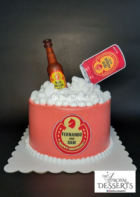 Red Horse Cake, Horse Birthday Cake, Horse Cake, Beer Cake, Baby Birthday Themes, Red Horse, Horse Birthday, Cake Designs Birthday, Boss Baby