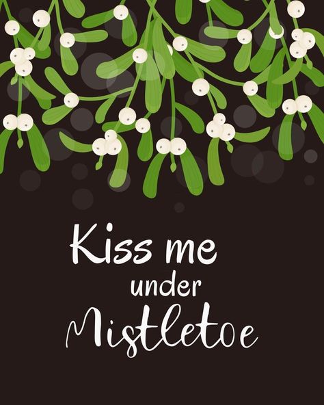 Kiss me under Mistletoe. Christmas greeting card. Vector illustration Kiss Me Under The Mistletoe, Mistletoe Christmas, Vector Banner, Under The Mistletoe, Christmas Greeting Card, Christmas Greeting, Christmas Song, Illustration Vector, Christmas Greeting Cards