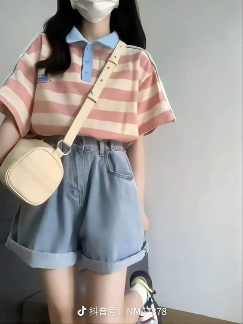 Kawaii Summer Outfits, Peony Aesthetic, Korean Street Style, Cute Summer Outfit, Fashion Kawaii, Street Outfits, Style Essentials, Girl Fashion Style, Aesthetic Streetwear