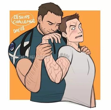 Chris Kneeling Piers's hand Resident Evil Chris X Piers, Chris X Piers Fanart, Nivanfield Fanart, Chris X Piers, Chris And Piers, Ethan Winters, Resident Evil Funny, Chris Redfield, Resident Evil Collection