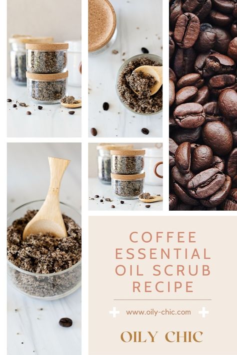 Grab a cup of your favorite brew, and explore this exciting avenue of this self care - coffee-infused body scrub! Coffee Infused Oil, Essential Oil Body Scrub, Oily Chic, Essential Oil Scrubs, Oil Candles Diy, Coffee Scrub Recipe, Essential Oil Candles Diy, Coffee Essential Oil, Coffee Scrub Diy