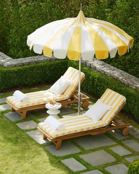 Backyard Pool Ideas, Pool Chairs, Pool Decor, Outdoor Pillow Covers, Beach Bar, Euro Summer, Luxury Towels, Outdoor Chaise, So Fresh