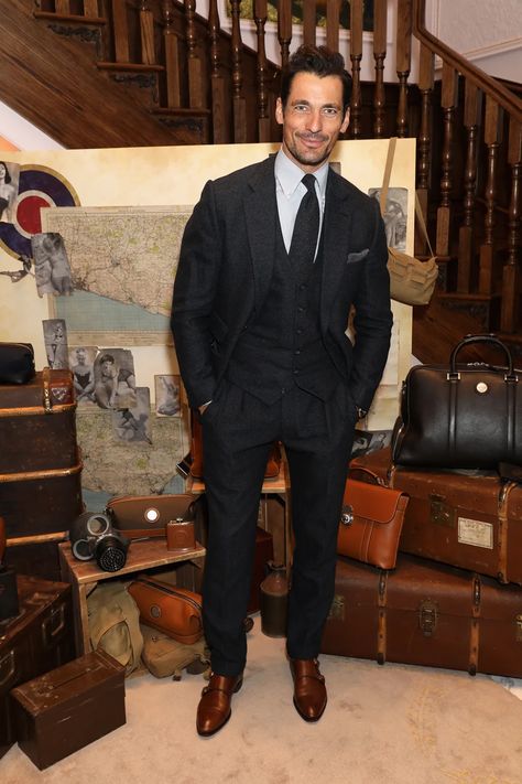 David Gandy style and best looks | British GQ Fashion Boots Outfits, David Gandy Style, Strong Outfit, Velvet Dinner Jacket, Supermodel Style, London Fashion Week Mens, Double Breasted Waistcoat, David James Gandy, Best Dressed Man