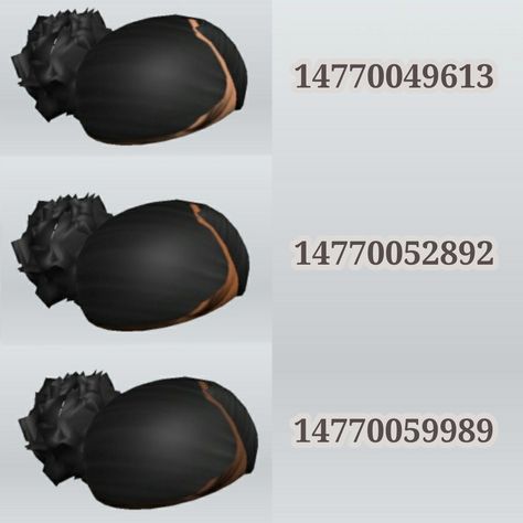 Roblox Black Curly Hair Codes, Barry Avenue Codes Outfit Black, Roblox Hair Codes, Black Hair Id Roblox, Code Brookhaven, Roblox Sets, Blocksburg Outfit Codes￼, Brown Hair Roblox, Roblox Hair