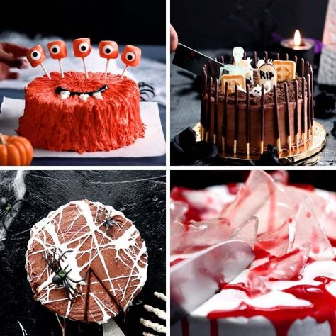 5 Spooky Cake Designs That Will Make You Scream | 5 spooky cake designs that will make you SCREAM Halloween! 👻 🎥: Tastemade | By Tastemade Home | Facebook Halloween Cake Design, Scream 5, Spooky Cake, Cooking Decorating, Halloween Tablescape, Scream Halloween, Store Bought Cake, Easy Food Art, Food Decoration