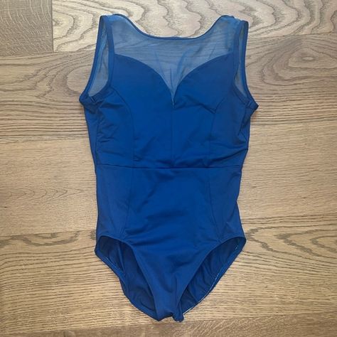 Women’s Dark Teal/Blue Ballet Leotard with Mesh Neckline and Low Back Leotards Ballet, Dark Teal, Low Back, Teal Blue, Leotards, Ballet, Mesh, Size Medium, Jewelry Watches