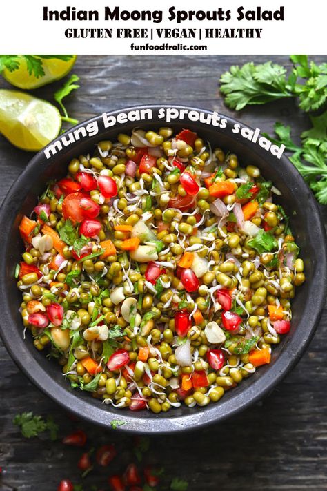 Green Moong Salad, Chana Salad Indian, Moong Salad Sprouts, Veg Salad Recipes Indian Healthy, Moong Sprouts Salad, Sprouts Salad Indian, Vegetable Salad Recipes Healthy, Breakfast For Muscle Gain, Vegetables Salad Recipes