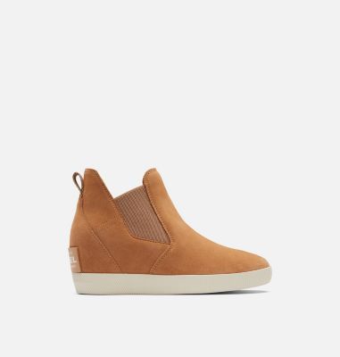 Slip-On Suede Upper With Eva Foam Footbed. Inspired 'S Classic Out N About Boot With A Go-Anywhere Attitude. Sorel Wedge Boots, Sorel Wedges, Closet Addition, Sorel Out N About, Sorel Boots Womens, Womens Booties, 2019 Style, Fun Outfits, Wedge Bootie