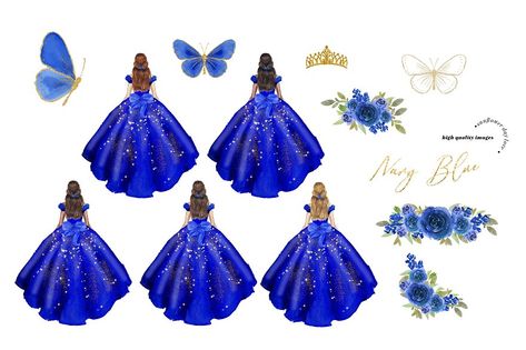 Navy Blue Princess Dress, Royal Blue Quince Dress, Blue Princess Dresses, Blue Butterfly Wedding, Blue Quince Dress, Royal Blue Ball Gown, Butterfly Wedding Dress, Royal Blue Quince, Royal Blue Quinceanera