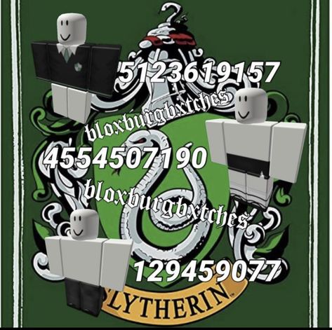 Harry Potter Bloxburg Codes, Bloxburg School Uniform Codes, Houses In Harry Potter, Halloween Outfit Codes, Roblox Id Codes For Clothes, Roblox Codes For Clothes, Bloxburg School, Roblox Halloween, Roblox Id Codes