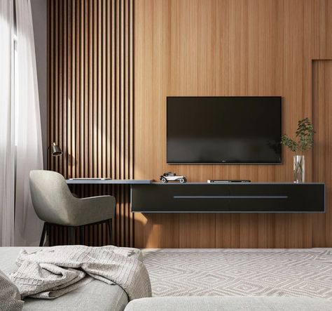 Tv Panel Design With Study Table, Hotel Room Study Table Design, Tv Cum Study Unit Bedroom, Tv Wall Masterbedroom, Hotel Tv Unit Design, Tv Unit With Study Table For Bedroom Modern Luxury, Study Cum Tv Unit Bedroom, Tv Cabinet With Study Table, Tv Cum Study Unit