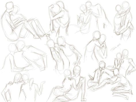 Couple Pose Ref, Paar Illustration, Sitting Pose Reference, Pose Ref, Couple Poses Drawing, Couple Poses Reference, Couple Pose, Sitting Poses, Couple Picture Poses