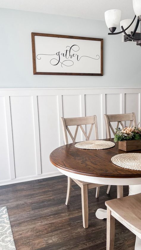 Half Board And Batten Wall Dining Room, Batten Board Kitchen, Dining Room Wall Board And Batten, Kitchen Wall Board And Batten, Batten Board Walls Kitchen, Dining Board And Batten, Bird And Batten Wall, Board Batten Dining Room, Wanescotting Dinning Room