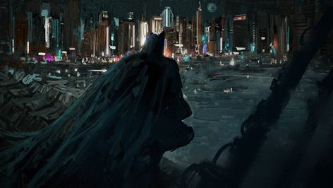 Batman, Alp Allen Altiner on ArtStation at https://www.artstation.com/artwork/L2lLnP Gotham Comics, Batman City, Batman Painting, Batman Games, All Batmans, Batman Toys, Batman Poster, Batman Arkham City, Superhero Batman