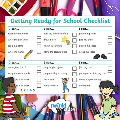 How do I use Getting Ready for School Checklist? Use this handy checklist to tick off when your children can do each task ready for starting school!  What is Getting Ready for School Checklist? It will be a great reminder to show your child what is important that they can achieve before school begins, or help you to keep track of their abilities in each of the different areas.  #twinkl #twinklparents #parents #parenting #school #schoolreadiness #primary #EYFS #primaryeducation Starting School Activities, Primary School Activities, Reception Classroom, School Checklist, Family Learning, Primary Education, Starting School, Educational Activities For Kids, School Readiness