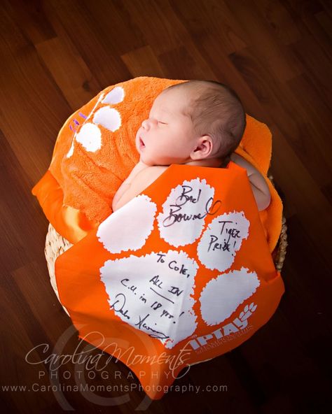 Beautiful And for Clemson Fans Everywhere. Clemson Dorm, Ivf Twins, Clemson Baby, Clemson Baseball, Clemson Memes, Clemson Tigers Football, Clemson Fans, Clemson Football, Tiger Love