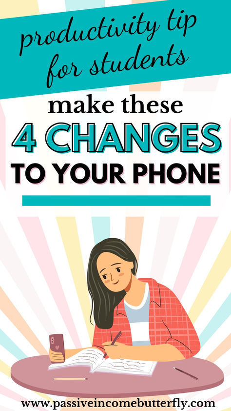 These four changes I made on my phone made such a difference in my ability to be productive and get rid of unnecessary distractions. If you're often distracted by your phone when you're studying or working, try these simple phone hacks and see how much less annoying your phone becomes! You will be able to focus more, stay on task, achieve your goals, and more! #productivitytips #overcomephoneaddiction #howtostopscrolling #howtostayfocused #phonetips How To Use Phone Less, Living Slow, How To Be Productive, Phone Hacks, Get Things Done, Productivity Hacks, Be Productive, Planning Your Day, Productivity Tips