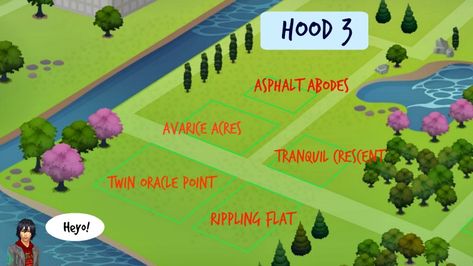 Sims 4 Neighborhood, Sims 4 Newcrest, Sims 4, The Neighbourhood, Map