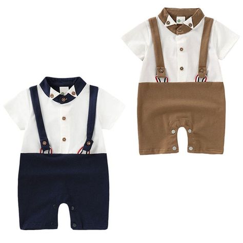 👕 it doesn't get cuter than this 😍 https://www.mylovehoney.com/?p=130134 #babyboy #babyboyoutfit #babyromper #babyfashion #babyboyshop #mylovehoney Baby Suspenders, Kids Dress Collection, Aesthetic Galaxy, Button Down Short Sleeve, Button Down Collar, Baby Romper, Baby Clothing, Blue Shorts, Braces