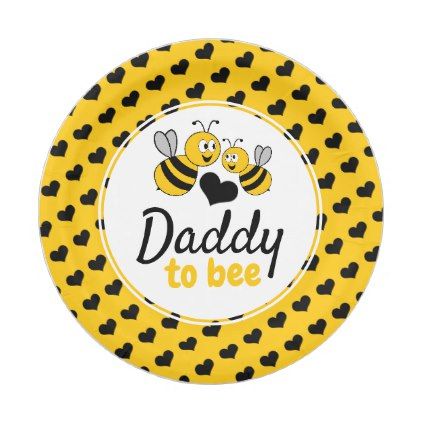 Honey Bee Baby Shower Paper Plate - baby shower ideas party babies newborn gifts Diy Cards For Mom, Baby Shower Plates, Honey Bee Baby Shower, Bee Printables, Mommy To Bee, Bumble Bee Baby Shower, Father Presents, Mommy Gift, Bee Baby