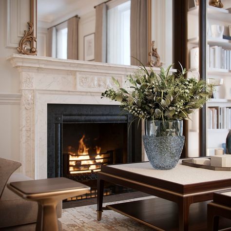 Laura Hammett CGIs — ArcMedia Architectural Visualisation Laura Hammett Interiors, Laura Hammett, London Townhouse, Property Development, Fireplace Design, Contemporary Living, Luxury Interior Design, Interior Design Projects, Luxury Interior