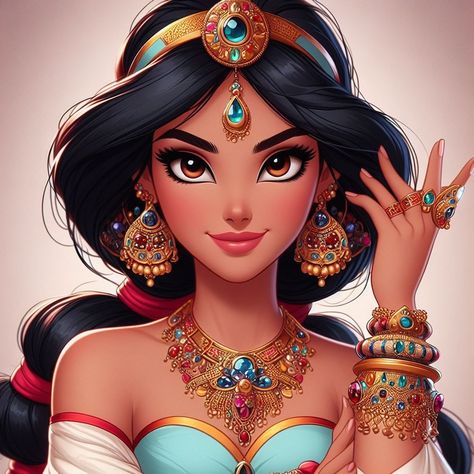 Princess Yasmin, Jasmine Princess, Sublimation Art, Walter Elias Disney, Aladdin Jasmine, Disney Princess Jasmine, Disney Jasmine, Disney Princess Fashion, Aladdin And Jasmine