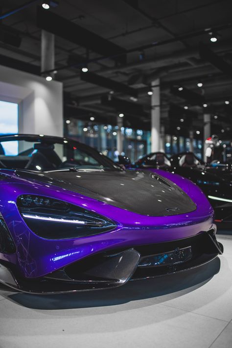 Purple Mclaren, Mclaren 765lt, Mclaren Models, Mclaren 720s, Purple Car, Purple Interior, Supercars, Dark Purple, Luxury Cars