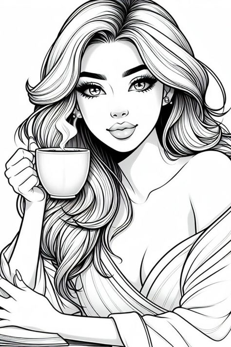 Click the link above and dive into the magical world of creativity on our Pinterest account. Discover a variety of coloring pages that await your inspiration! 😅😹 Trans Coloring Pages, Indian Women Drawing Sketch, Realistic Coloring Pages Of People, Coloring Book Art Beautiful, Women Drawing Sketches, Drawing Ideas Of People, Coloring Pages For Adults Flowers, Human Coloring Pages, Girl Colouring Pages