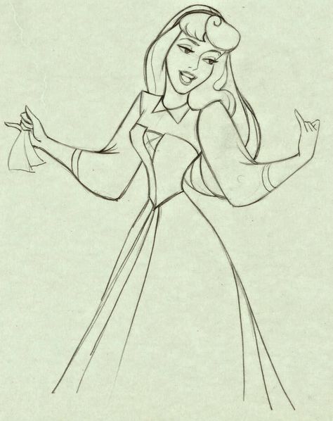 Princess Aurora Drawing, Sketches Princess, Sleeping Beauty Cartoon, Drawing Ideas Disney, Sleeping Beauty Illustration, Disney Minimalist, Beauty Drawings, Walt Disney Characters, Disney Princess Aurora