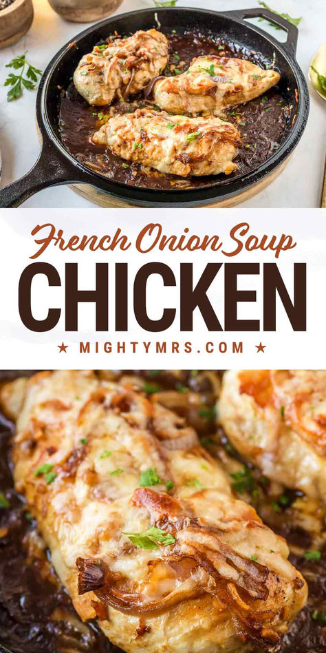 French Onion Soup Chicken Recipes Using French Onion Soup Can, Chicken And French Onion Soup, French Onion Chicken With Canned Soup, Chicken French Onion Soup, French Onion Soup Chicken Recipe, French Onion Soup Mix Chicken, French Onion Chicken And Rice, Chicken Dinner Ideas Healthy, French Onion Chicken