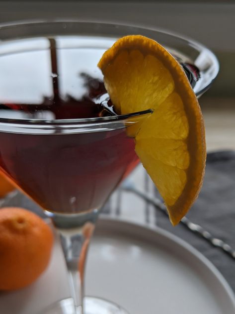 Chocolate Orange Martini, Orange Martini, Orange Simple Syrup, Honey Simple Syrup, Orange Bitters, Orange Cocktails, Chocolate Martini, Maraschino Cherries, Christmas Tree Decorating