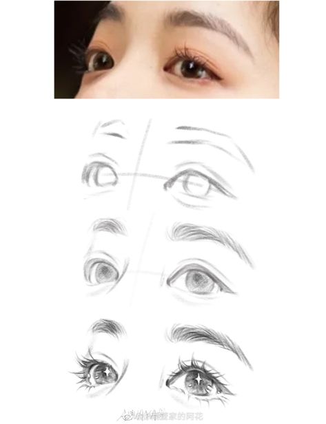 Realistic Eye Digital Art, Square Eyes Drawing, Semi Realistic Digital Art Tutorial, How To Draw Lashes Digital, Eyelash Reference, Semi Realism Eyes Tutorial, Semi Realistic Tutorial, Semi Realistic Eyes Tutorials, How To Draw Semi Realistic Eyes