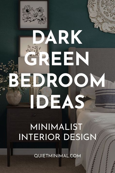 dark green bedroom ideas Dark Green Interior Design Bedrooms, Navy Blue And Green Bedroom, Blue And Green Bedroom Ideas, Dark Green Bedroom Aesthetic, Green Bed Covers, Green Bedroom Inspirations, Blue And Green Bedroom, Dark Green Bedroom Ideas, Green Bedroom Colors