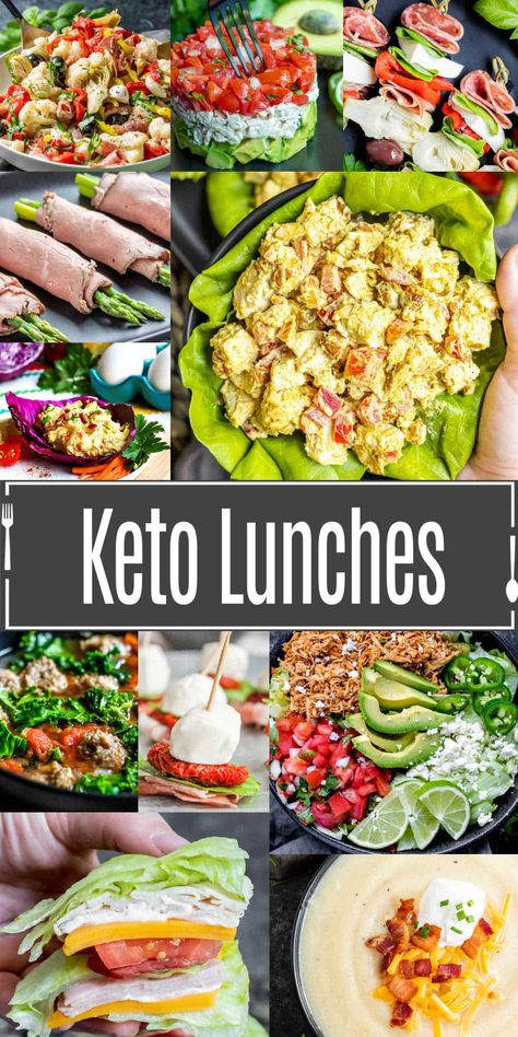 Keto lunch ideas that are easy to make, you can to work or school you, can be eaten cold, and can be made ahead of time so you can grab it and go on busy days. Just a little effort with meal prep and these keto lunch ideas will save you lots of time! Low Carb Dinner Easy, Easy Easter Brunch Recipes, Sausage And Kale Soup, Keto Lunches, Easy Shredded Chicken, Italian Antipasto, Delicious Low Carb Recipes, Creamy Chicken Soup, Keto Lunch Ideas