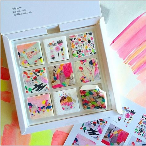 Boomf marshmallows printed with your Instagram photos Laura Blythman, Printed Marshmallows, Gourmet Marshmallow, James Middleton, Baking Inspiration, Instagram Gift, Collaborative Art, Gourmet Gifts, Edible Art