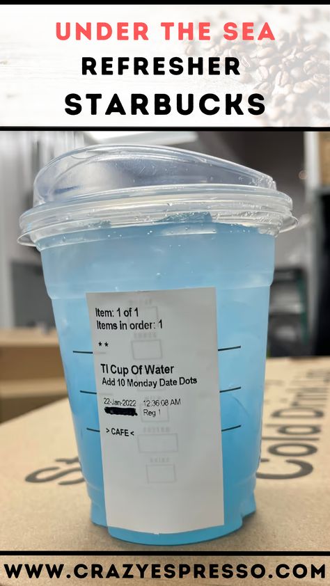 under the sea refresher Starbucks drink Starbucks Drinks To Try Refreshers Blue, Aquarius Starbucks Drink, Cinnamoroll Starbucks Drink, Percy Jackson Starbucks Drink, Under The Sea Starbucks Drink, Starbucks Under The Sea Refresher, Under The Sea Refresher, Blue Starbucks Drink, Uranus Pisces