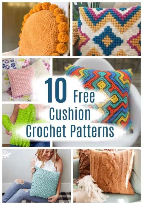 10 Free Crochet Cushion Pillow Patterns – Crochet Crochet Cushion Covers, Pillow Cover Crochet Pattern, Crochet Pillow Cases, Crochet Cushion Pattern, Cushion Cover Pattern, Pillow Patterns, Crochet Cushion, Crochet Pillow Cover, Crochet Cushion Cover