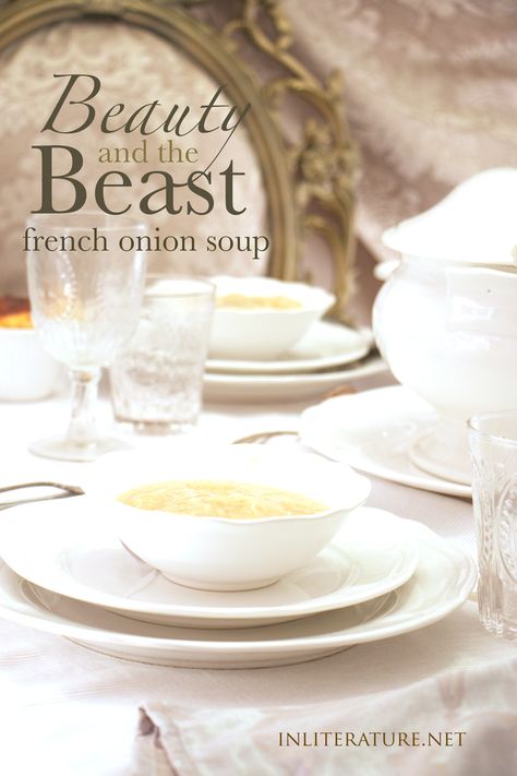 Food In Literature, Beauty And The Beast Menu Ideas, Book Inspired Recipes, Literary Food, Bouillon Recipe, Movie Recipes, Movie Food, Disney Inspired Food, Book Food