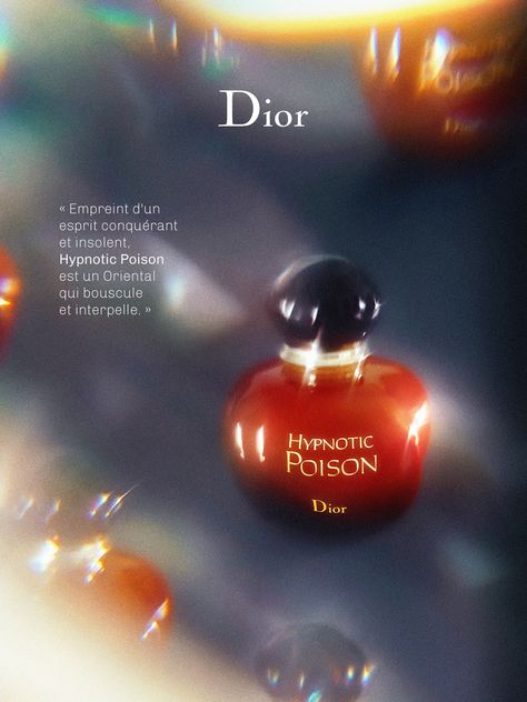 Dior Hypnotic Poison Eau de toilette - Passion Project by Jee Won Park Hypnotic Poison Dior Aesthetic, Dior Aesthetic Wallpaper, Hypnotic Poison Dior, Perfume Poster, Cat Branding, Poison Perfume, Jewelry Reference, Perfume Ads, Red Perfume