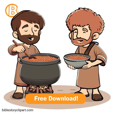 Jacó e Esaú Jacob Bible, Jacob And Esau, Bible Clipart, Jesus Christ Illustration, Plain Clothing, Sunday School Activities, Bible Pictures, Bible Story, Free Bible