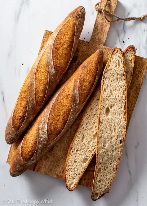 The Best Gluten Free Baguettes - These are THE BEST gluten free baguettes you’ll ever try – and they’re incredibly easy to make! They look and taste like proper artisan baguettes with a soft, chewy open crumb with plenty of holes and a deliciously crisp crust. Homemade gluten free bread recipes. Gluten free recipes. Homemade baguettes. Homemade bread. Gluten free vegan bread. Gluten free vegan recipes. Loopy Whisk Gluten Free Bread, The Loopy Whisk Gluten Free Bread, Bread Photos, Banana Bread Gf, The Loopy Whisk, Loopy Whisk, Gluten Free Baguette, Homemade Gluten Free Bread, Vegan Tiramisu