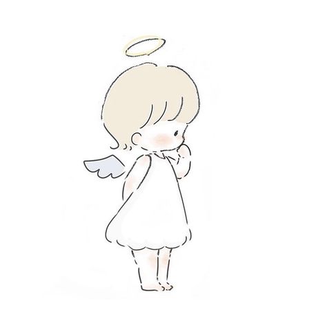 Cute Angel Drawing, Angel Doodle, Cartoon Angel, Angel Cartoon, Angel Drawing, Cocoppa Wallpaper, Cute Angel, Little Drawings, Chibi Girl