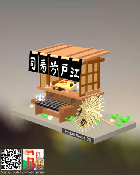 Sushi Bar Shōwa 30's World Puzzle, Restaurant China, Map Games, 3d Games, Isometric Art, Sushi Bar, 3d Puzzles, Display Design, Download Games